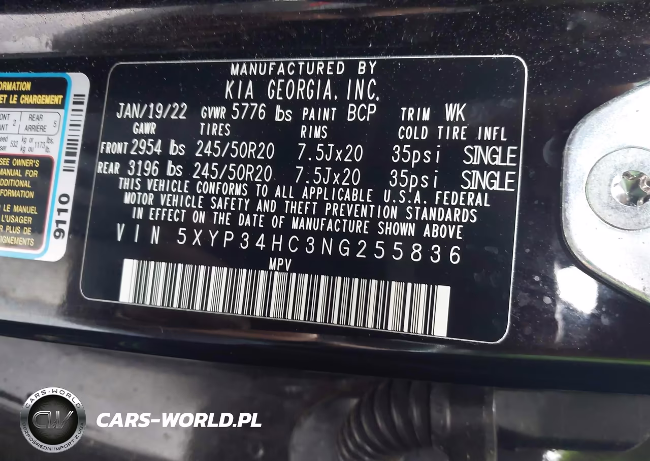 2022 Kia Telluride Ex VIN:5XYP34HC3NG255836 - 9