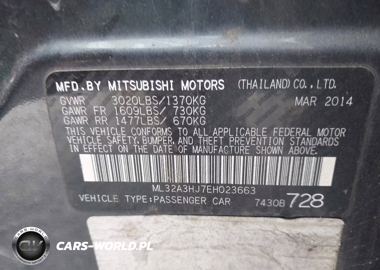 2014 Mitsubishi Mirage De VIN:ML32A3HJ7EH023663 - 9