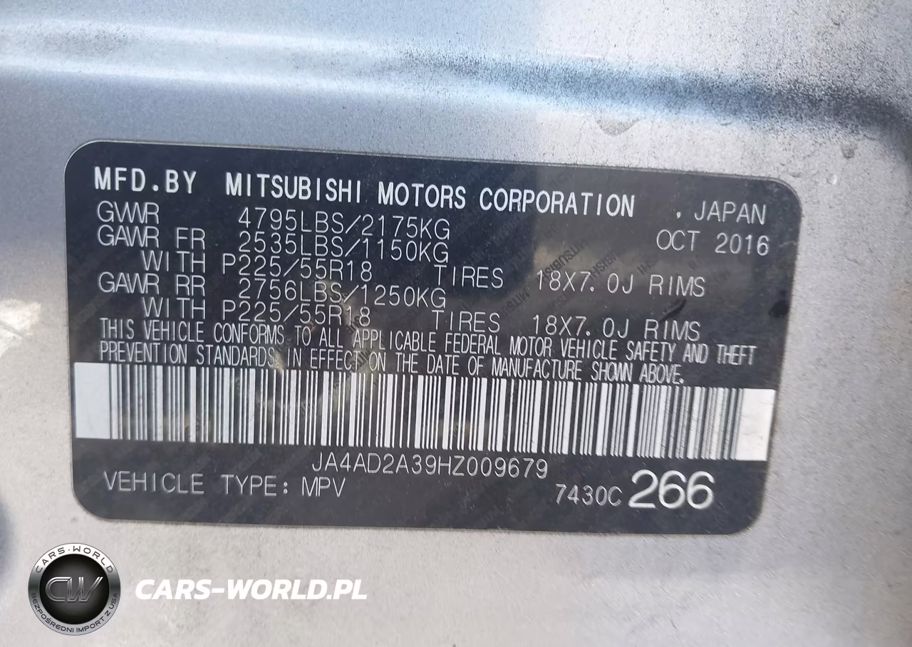 2017 Mitsubishi Outlander Es VIN:JA4AD2A39HZ009679 - 9