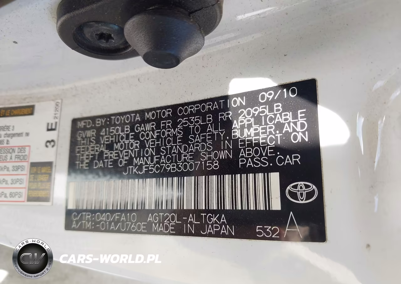 2011 Scion Tc VIN:JTKJF5C79B3007158 - 9