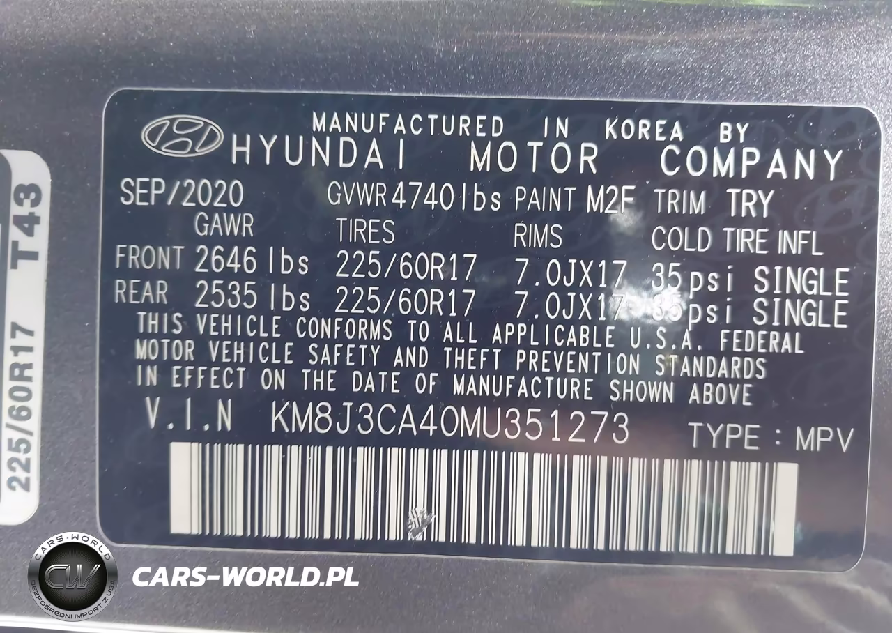 2021 Hyundai Tucson Value VIN:KM8J3CA40MU351273 - 9