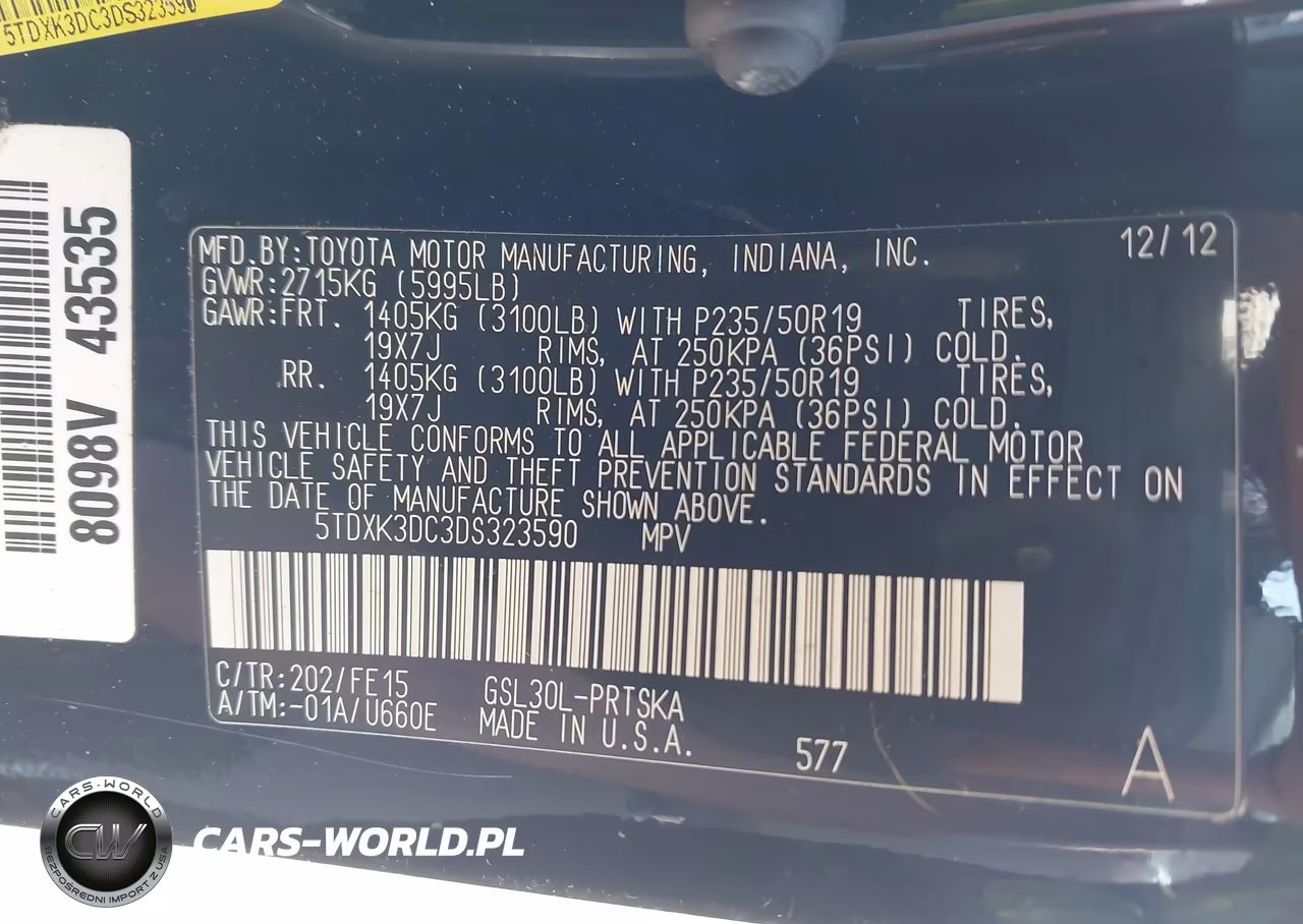 2013 Toyota Sienna Se 8 Passenger VIN:5TDXK3DC3DS323590 - 9