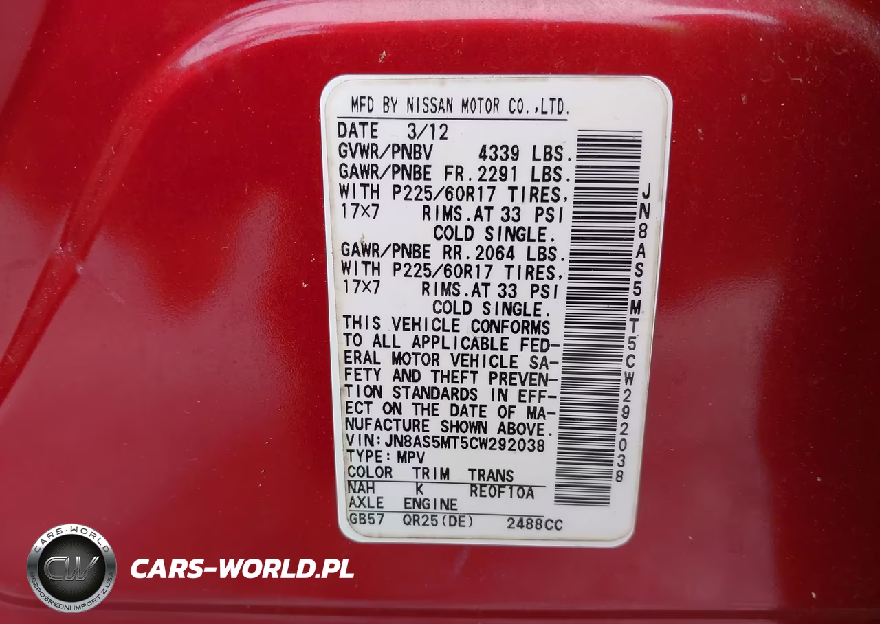 2012 Nissan Rogue Sv VIN:JN8AS5MT5CW292038 - 9