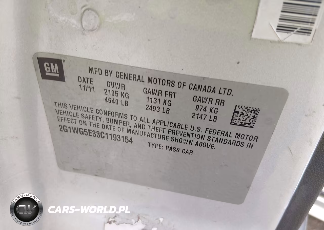 2012 Chevrolet Impala Lt Fleet VIN:2G1WG5E33C1193154 - 9