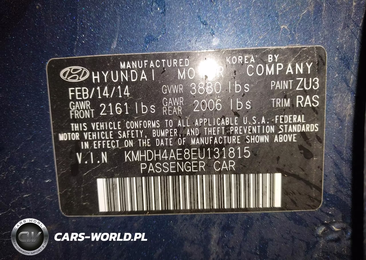 2014 Hyundai Elantra Se VIN:KMHDH4AE8EU131815 - 9