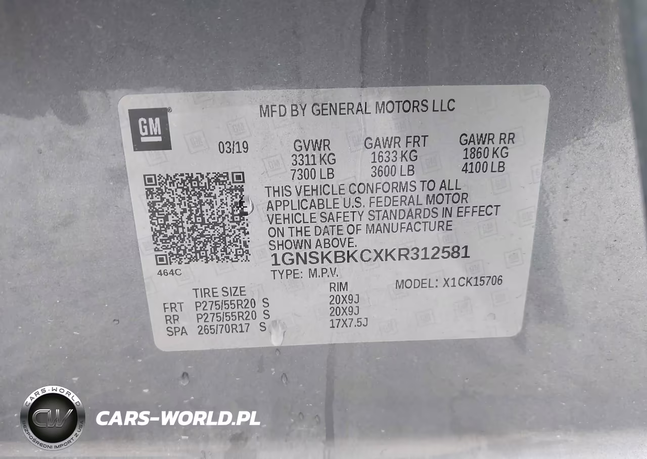 2019 Chevrolet Tahoe Lt VIN:1GNSKBKCXKR312581 - 9