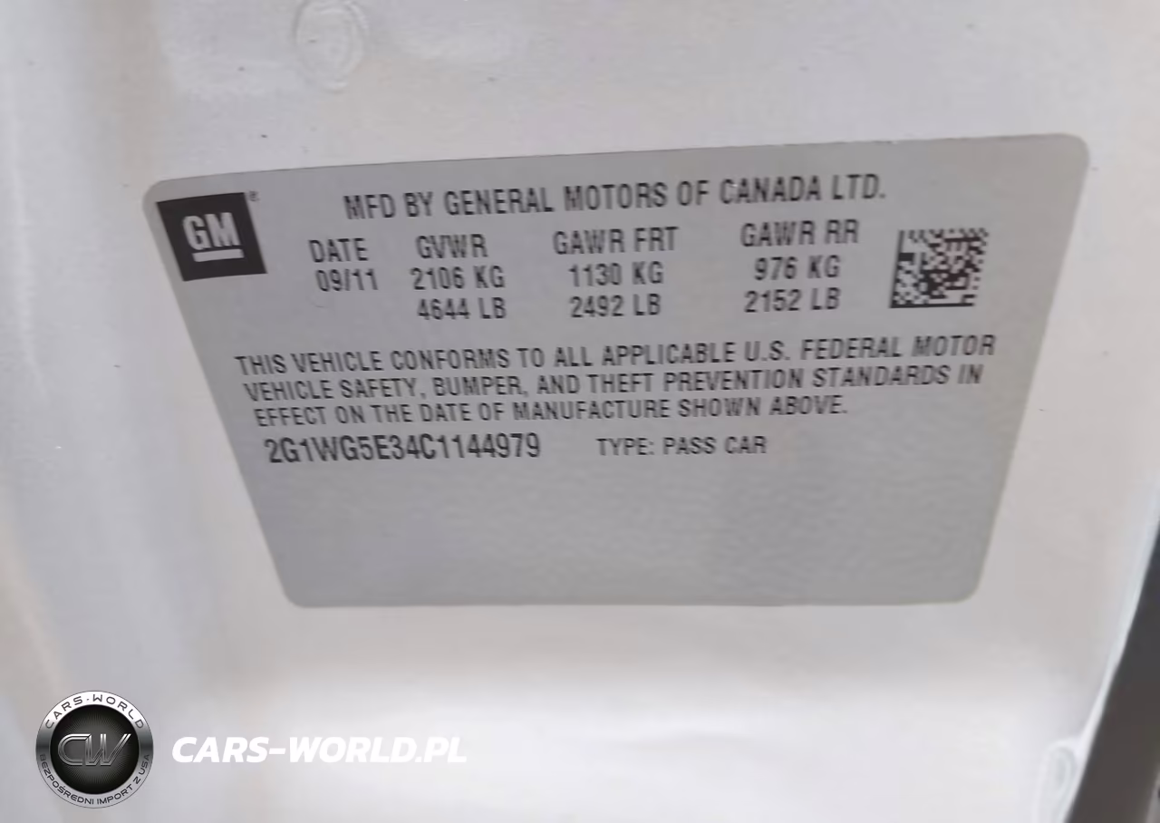 2012 Chevrolet Impala Lt VIN:2G1WG5E34C1144979 - 9