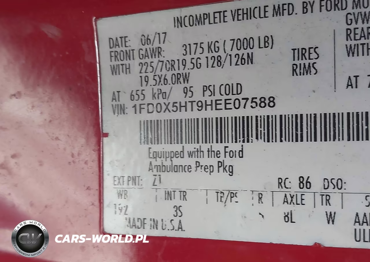 2017 Ford F-550 Chassis Xlt VIN:1FD0X5HT9HEE07588 - 8