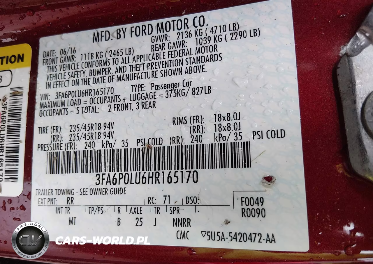 2017 Ford Fusion Hybrid Se VIN:3FA6P0LU6HR165170 - 9