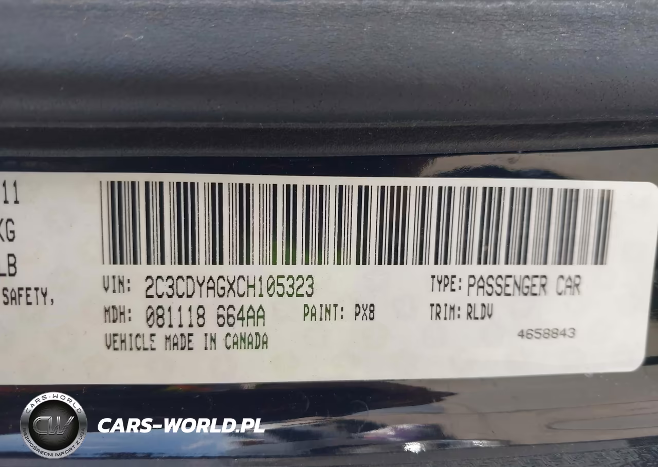 2012 Dodge Challenger Sxt VIN:2C3CDYAGXCH105323 - 9