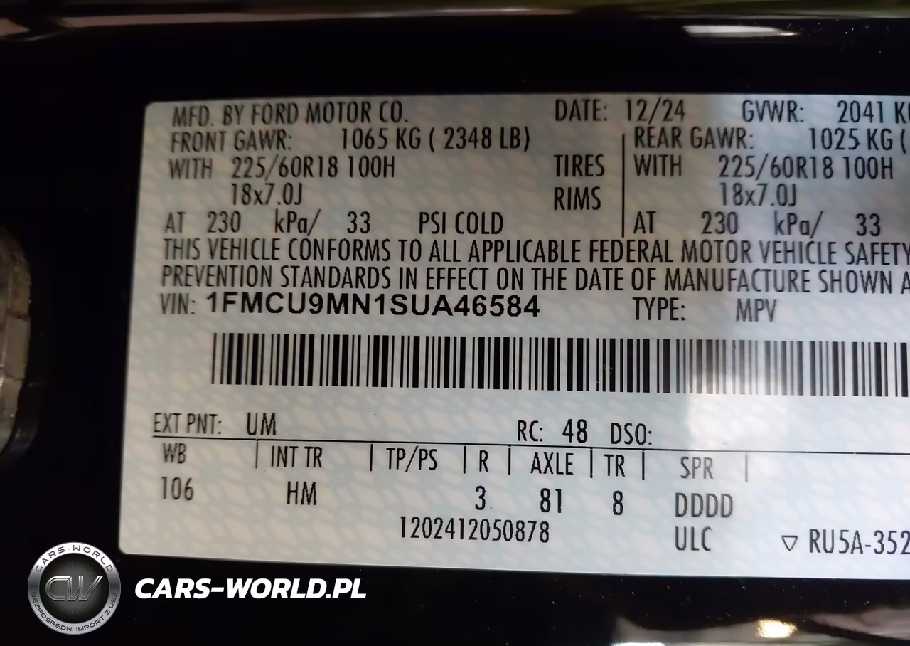2025 Ford Escape St-Line VIN:1FMCU9MN1SUA46584 - 9