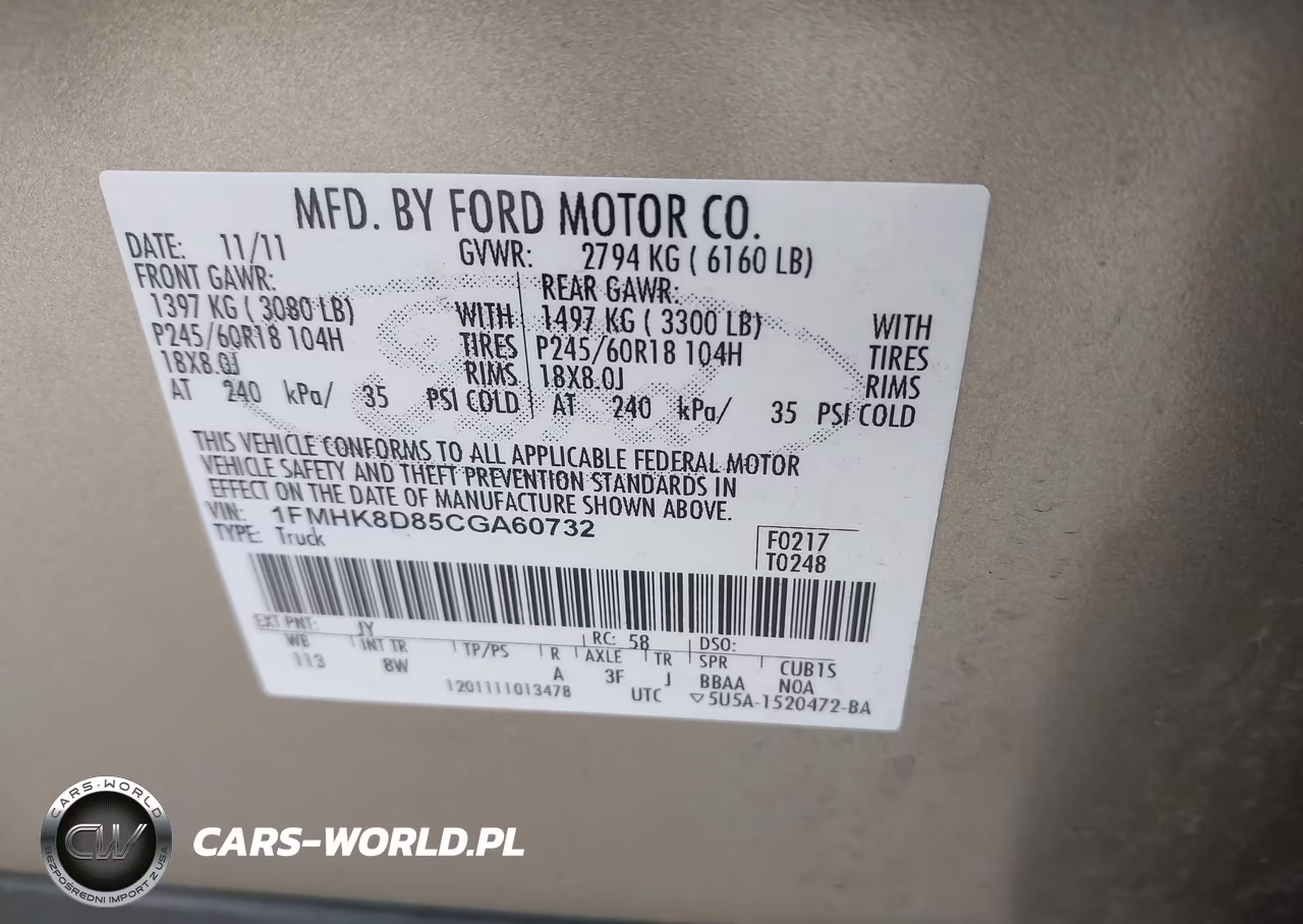 2012 Ford Explorer Xlt VIN:1FMHK8D85CGA60732 - 9