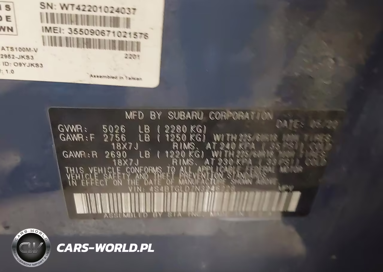2022 Subaru Outback Onyx Edition Xt VIN:4S4BTGLD7N3246228 - 9