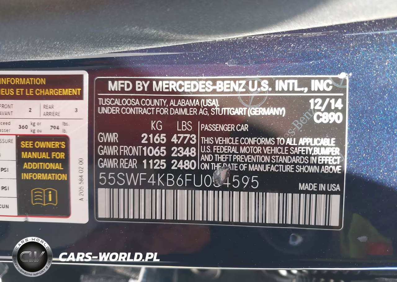 2015 Mercedes-Benz C 300 Luxury 4Matic VIN:55SWF4KB6FU034595 - 9