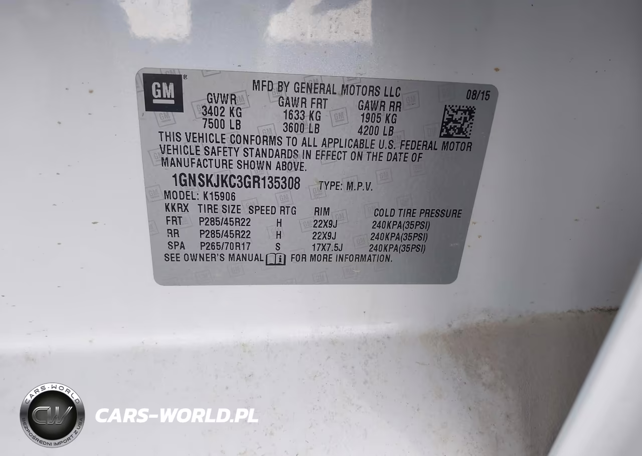 2016 Chevrolet Suburban Ltz VIN:1GNSKJKC3GR135308 - 9