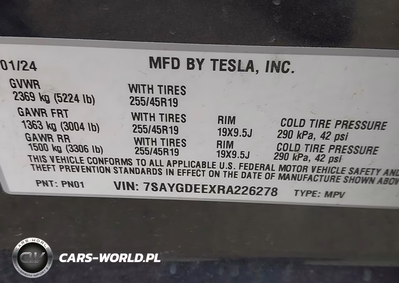 2024 Tesla Model Y Long Range Dual Motor All-Wheel Drive VIN:7SAYGDEEXRA226278 - 9