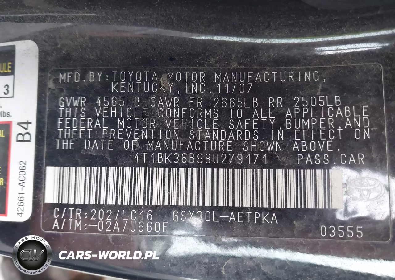 2008 Toyota Avalon Limited VIN:4T1BK36B98U279171 - 9