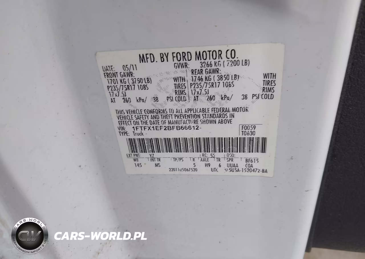 2011 Ford F-150 Xlt VIN:1FTFX1EF2BFB66612 - 9