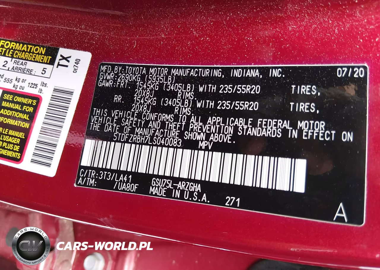 2020 Toyota Highlander Platinum VIN:5TDFZRBH7LS040083 - 9