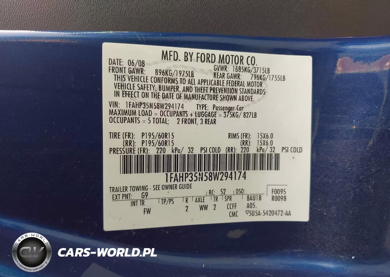 2008 Ford Focus Se-Ses VIN:1FAHP35N58W294174 - 9