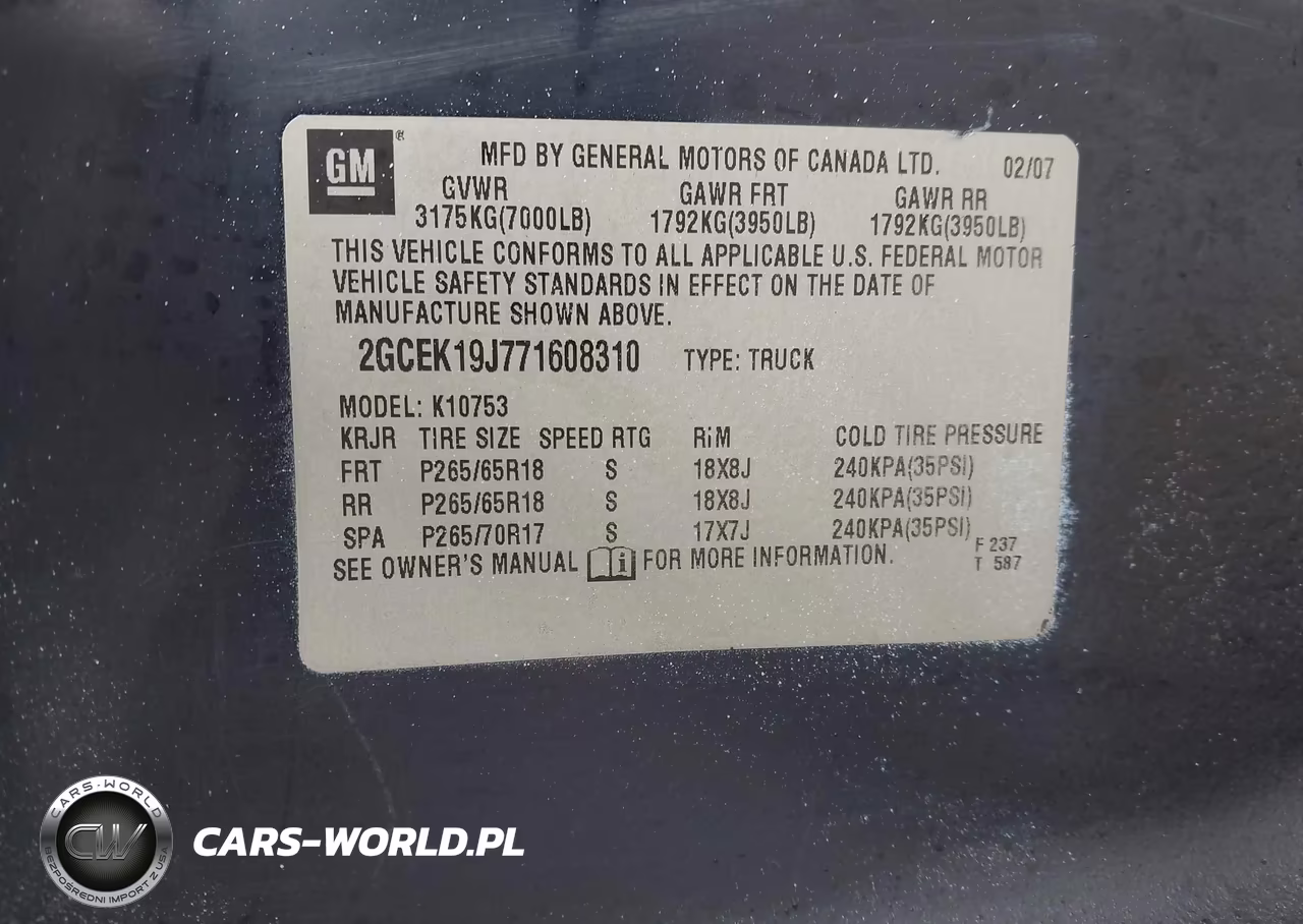 2007 Chevrolet Silverado 1500 Lt1 VIN:2GCEK19J771608310 - 9