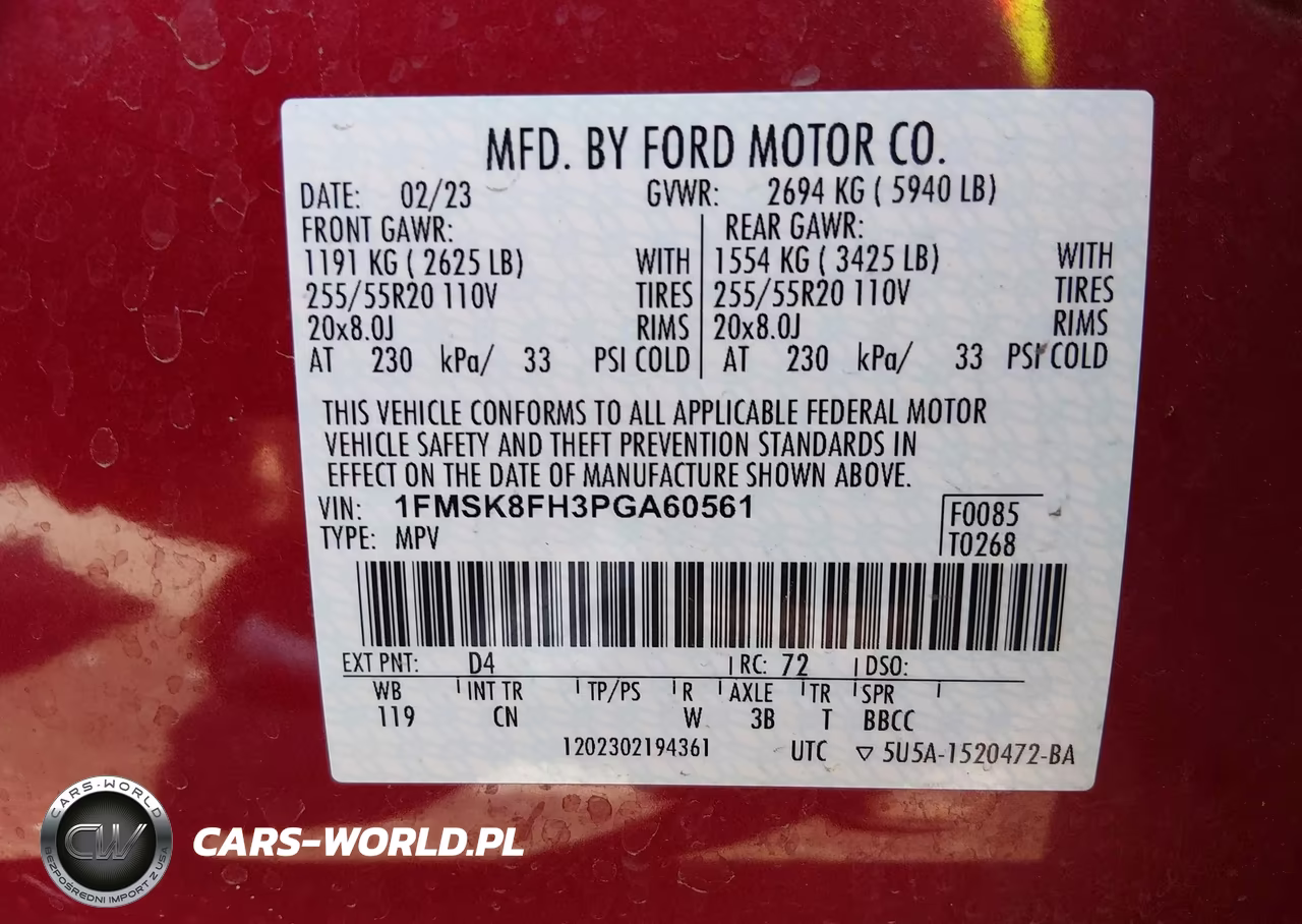 2023 Ford Explorer Limited VIN:1FMSK8FH3PGA60561 - 9