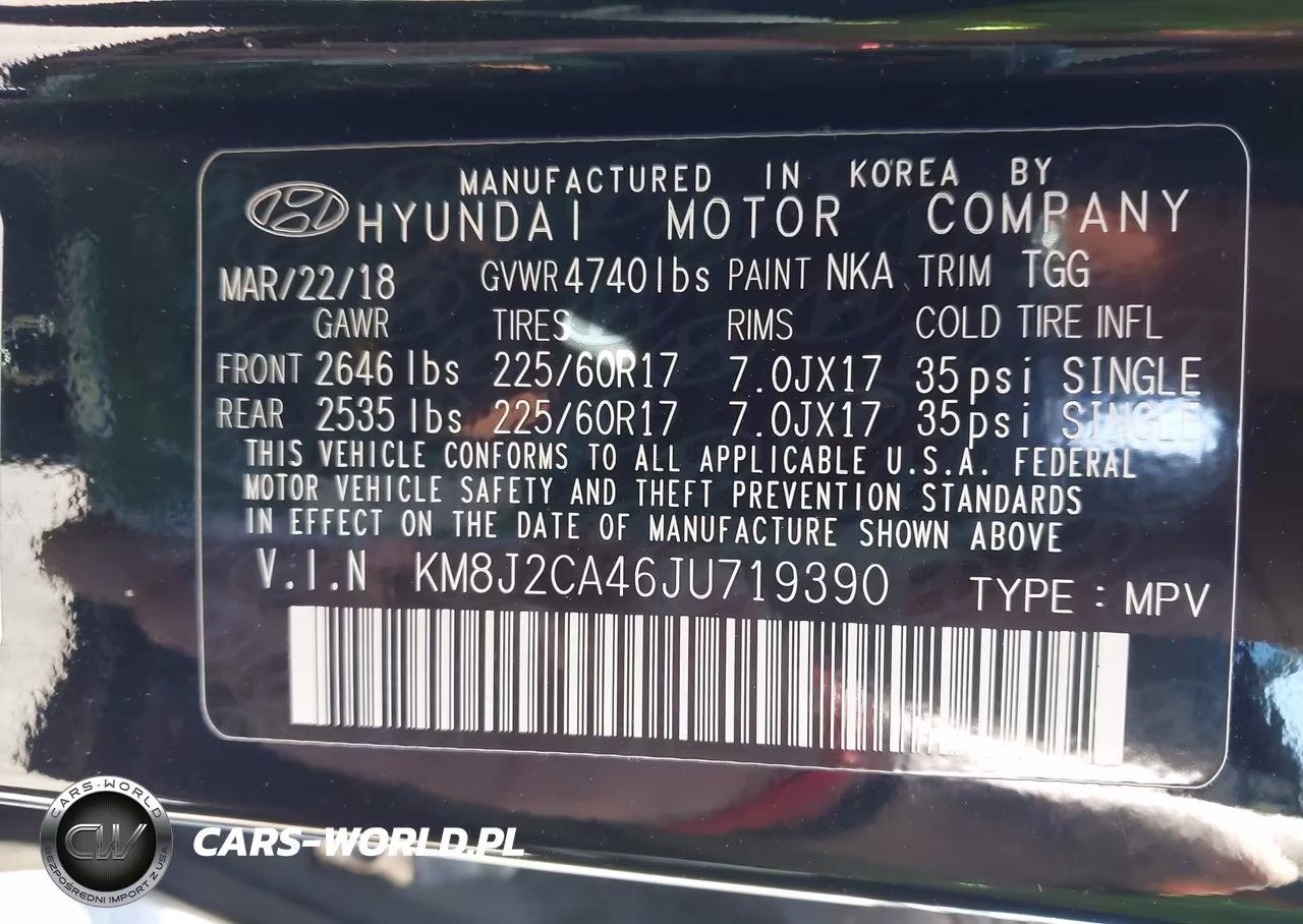 2018 Hyundai Tucson Se VIN:KM8J2CA46JU719390 - 9