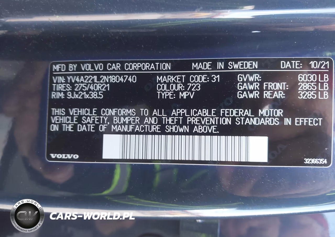 2022 Volvo Xc90 T6 Inscription 6 Passenger VIN:YV4A221L2N1804740 - 9