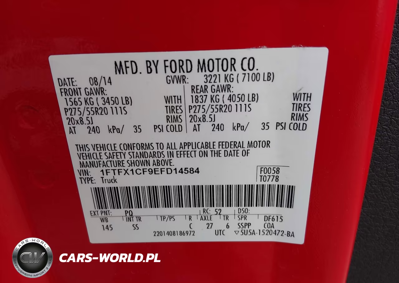 2014 Ford F-150 Stx VIN:1FTFX1CF9EFD14584 - 9