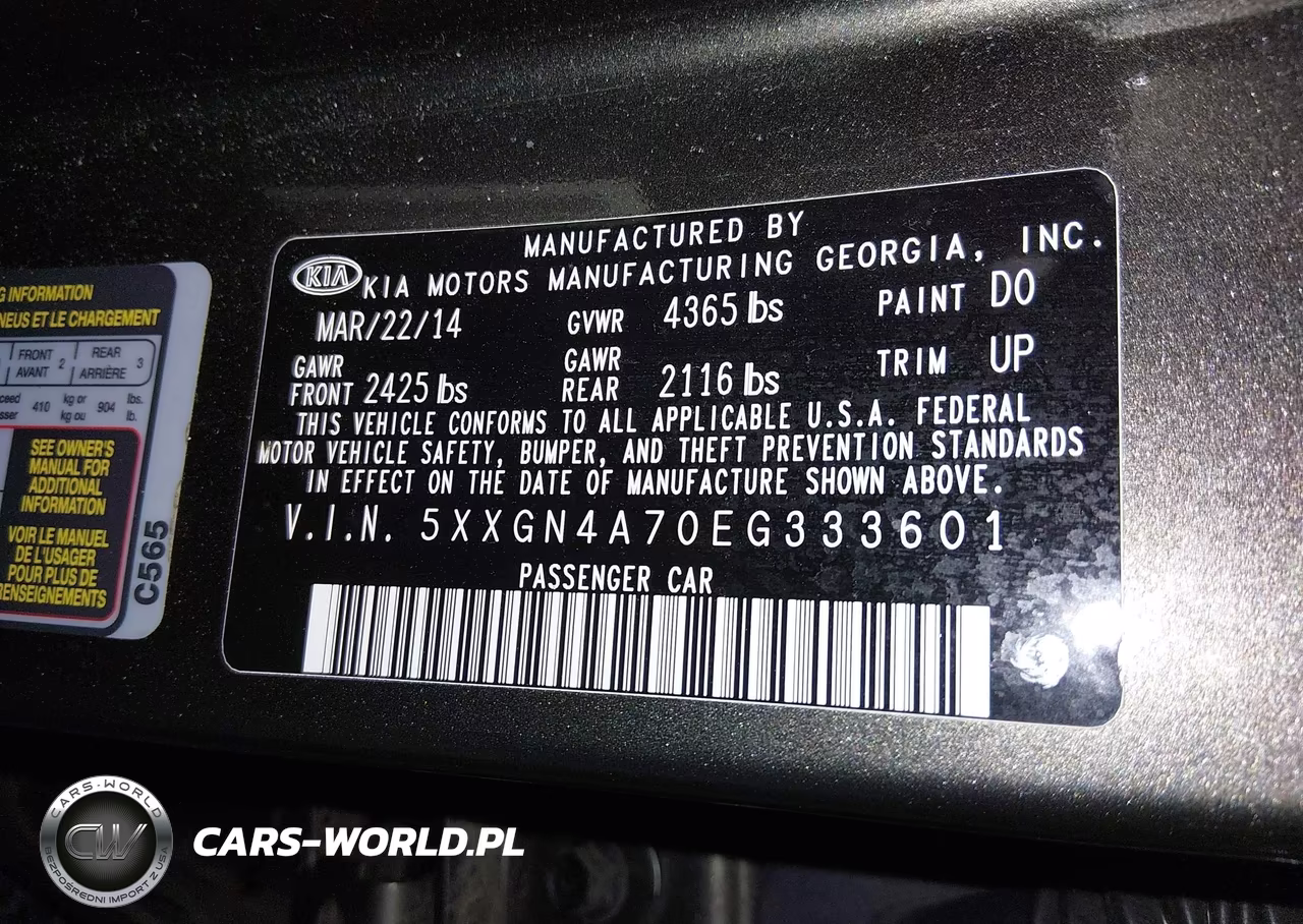 2014 Kia Optima Ex VIN:5XXGN4A70EG333601 - 9
