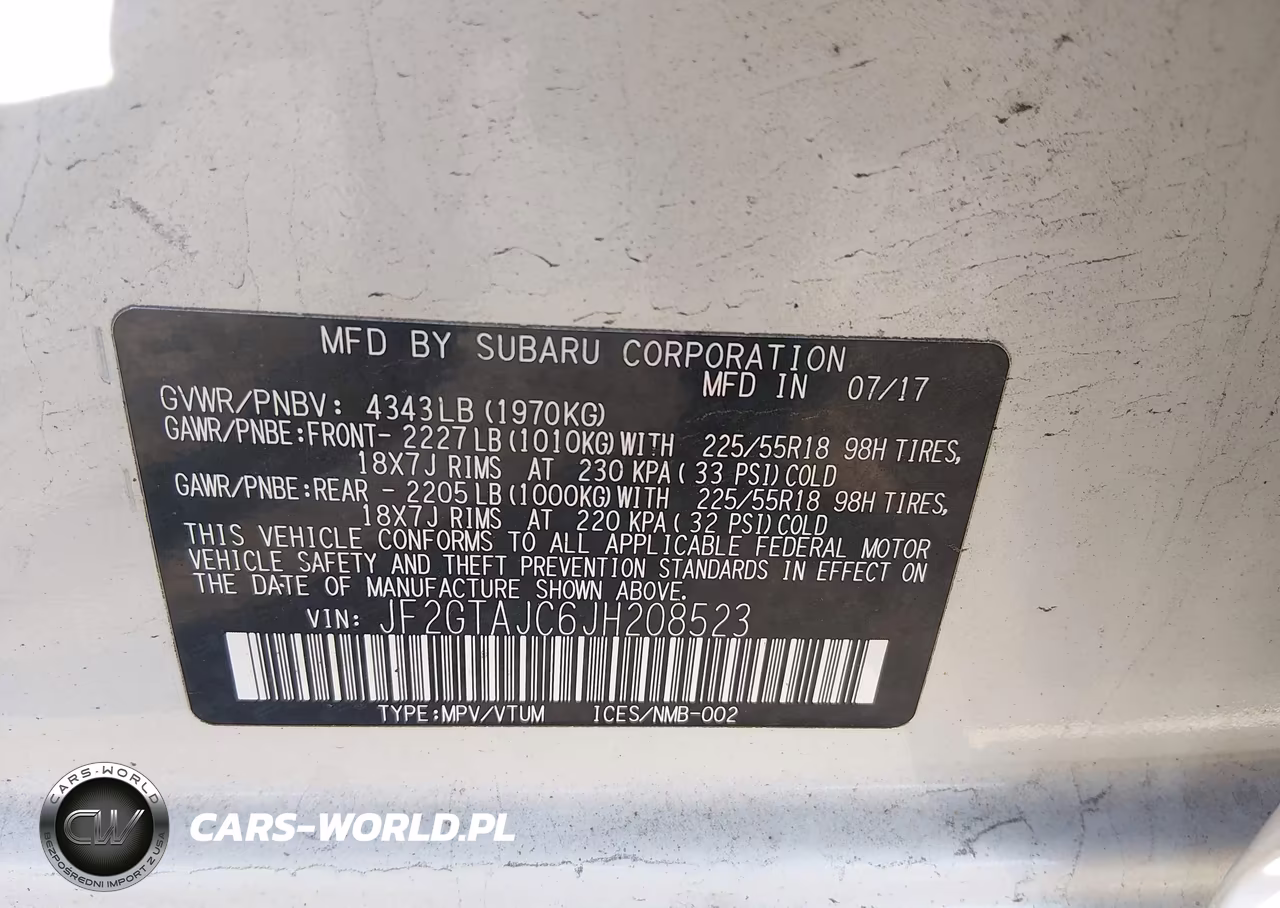 2018 Subaru Crosstrek 2.0I Limited VIN:JF2GTAJC6JH208523 - 9