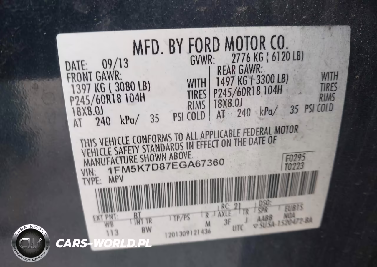 2014 Ford Explorer Xlt VIN:1FM5K7D87EGA67360 - 9