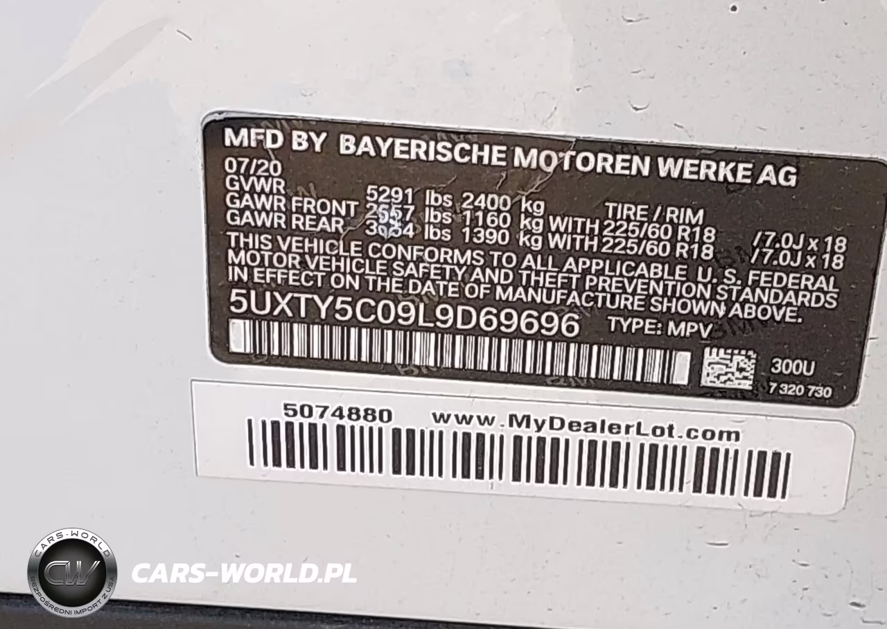 2020 BMW X3 xDrive30I VIN:5UXTY5C09L9D69696 - 9