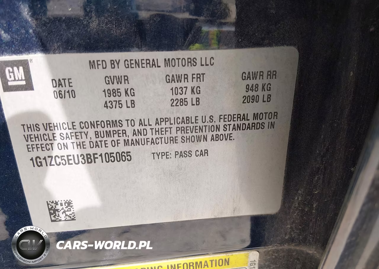 2011 Chevrolet Malibu 1Lt VIN:1G1ZC5EU3BF105065 - 9