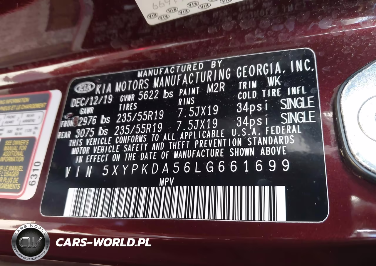 2020 Kia Sorento 3.3L Sx VIN:5XYPKDA56LG661699 - 9