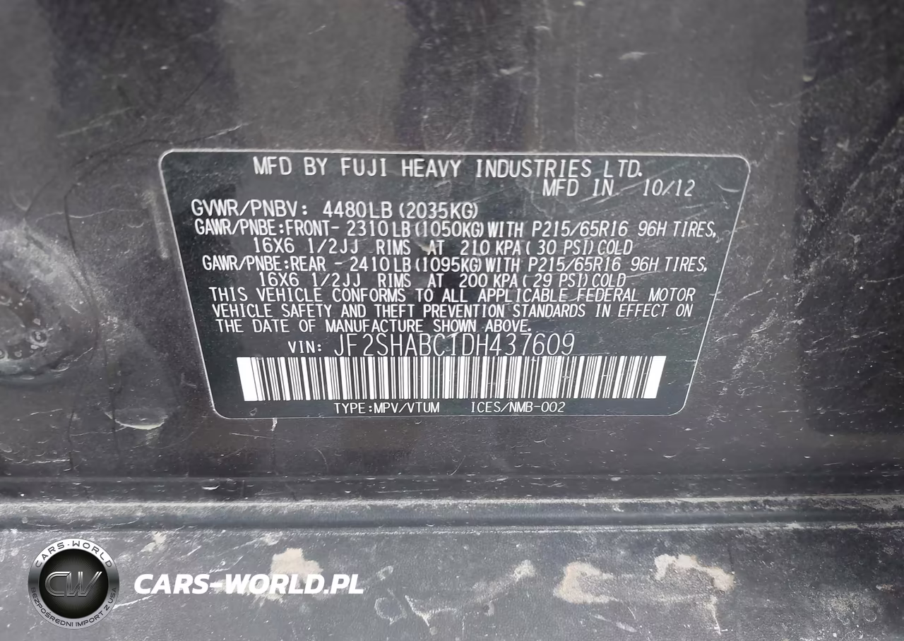 2013 Subaru Forester 2.5X VIN:JF2SHABC1DH437609 - 9