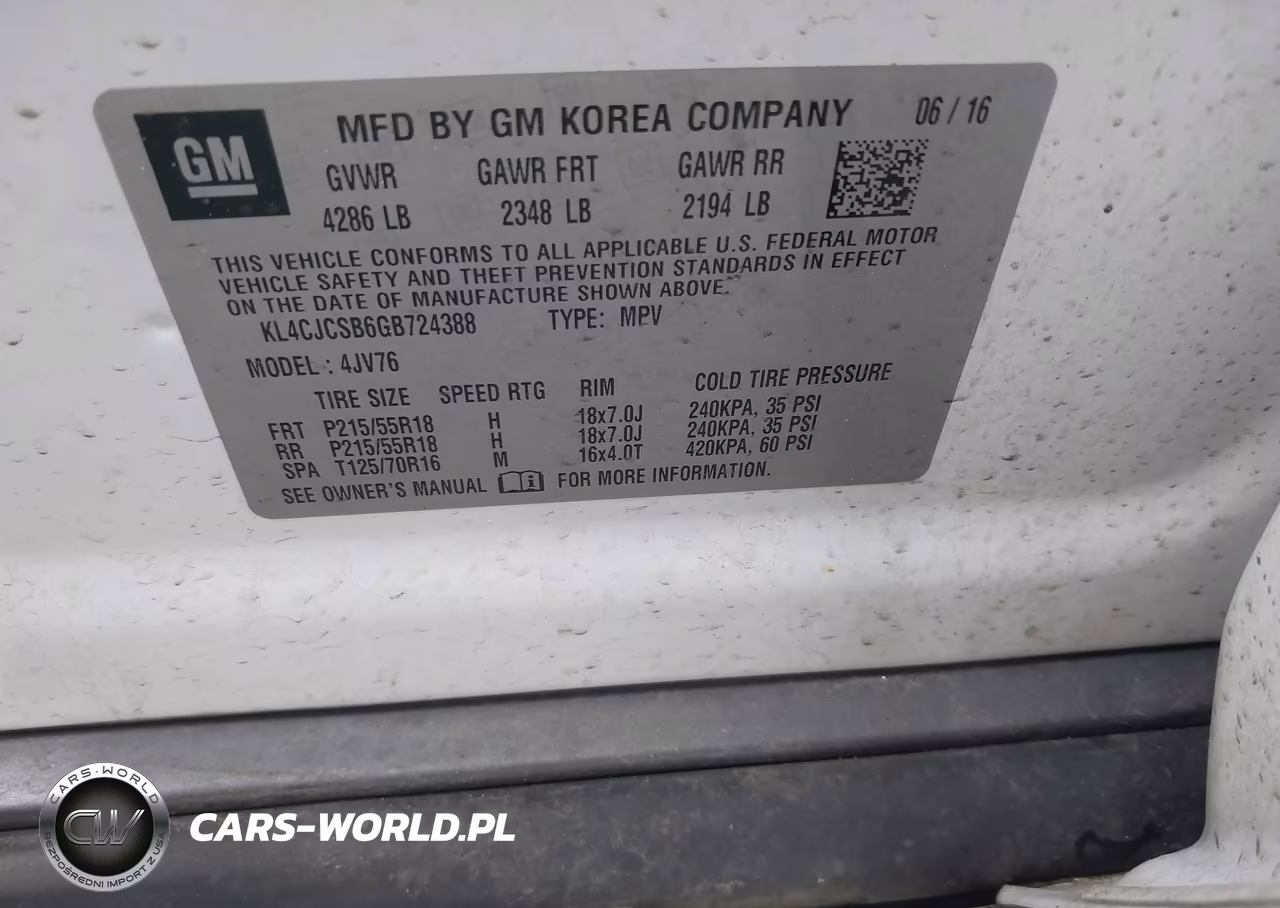 2016 Buick Encore Leather VIN:KL4CJCSB6GB724388 - 9
