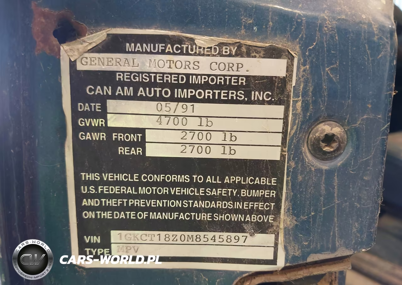 1991 GMC S15 Jimmy VIN:1GKCT18Z0M8545897 - 9