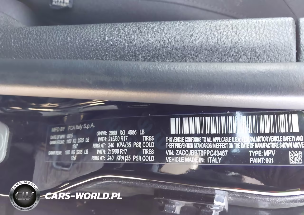 2015 Jeep Renegade Latitude VIN:ZACCJBBT0FPC43467 - 9