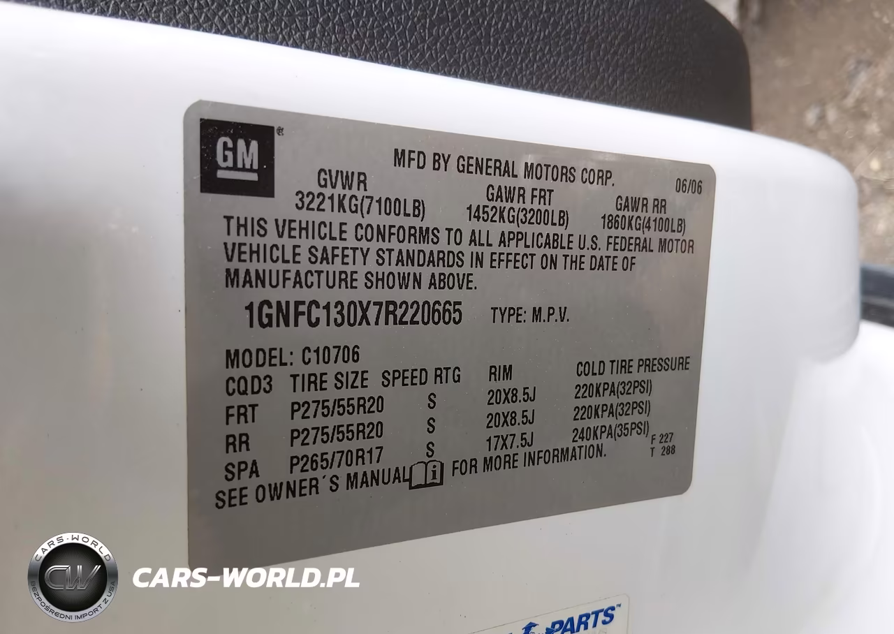 2007 Chevrolet Tahoe Ltz VIN:1GNFC130X7R220665 - 9