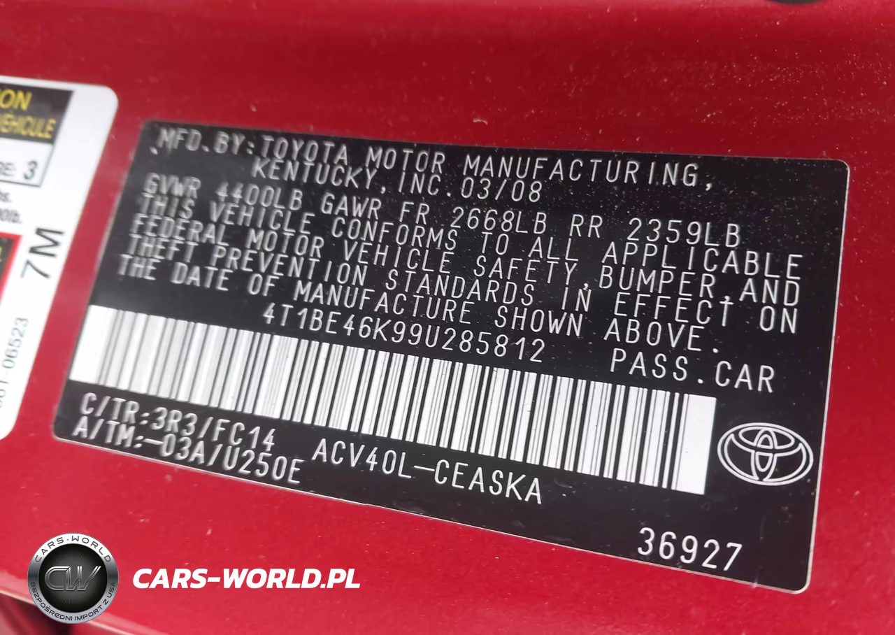 2009 Toyota Camry Se VIN:4T1BE46K99U285812 - 9