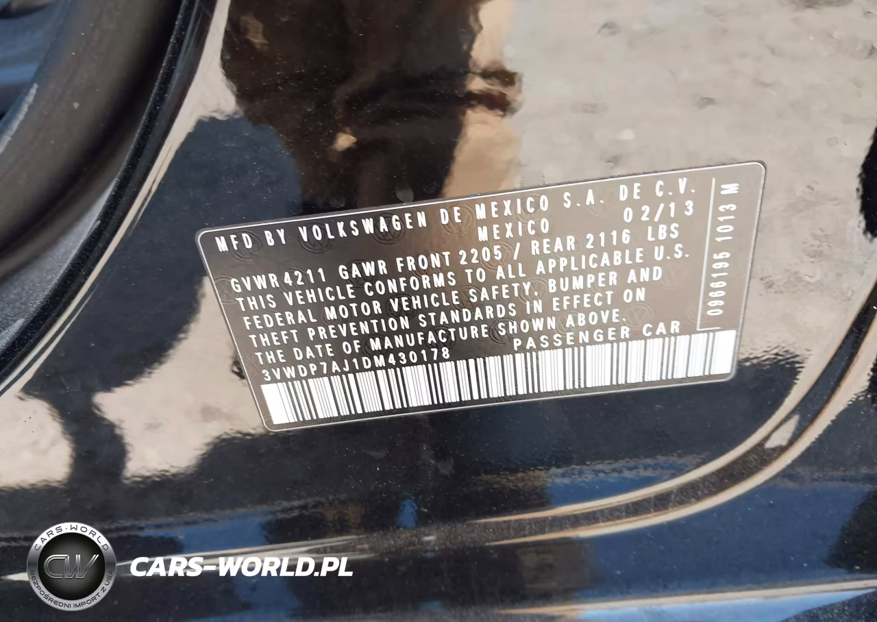 2013 Volkswagen Jetta 2.5L Se VIN:3VWDP7AJ1DM430178 - 9