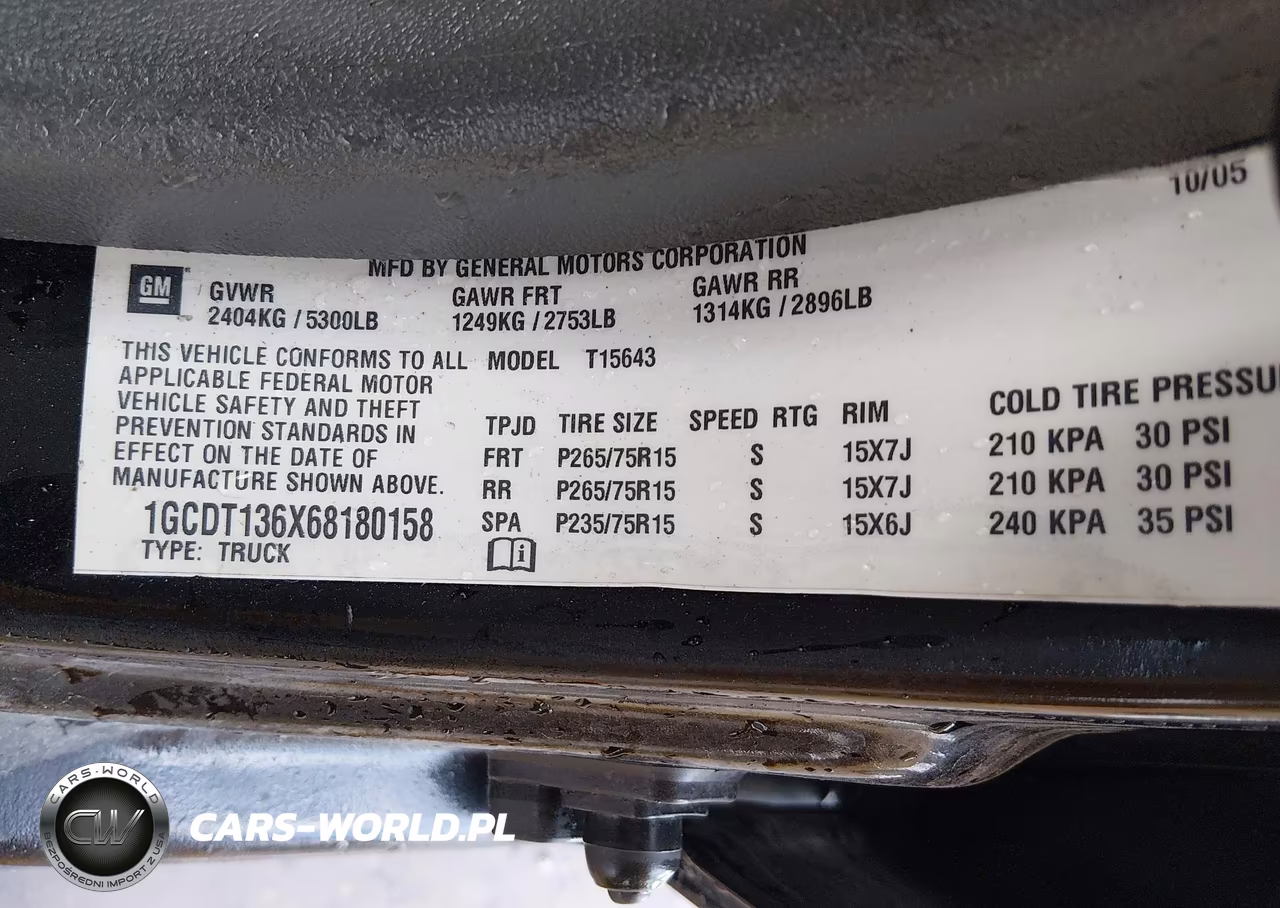 2006 Chevrolet Colorado Lt VIN:1GCDT136X68180158 - 9