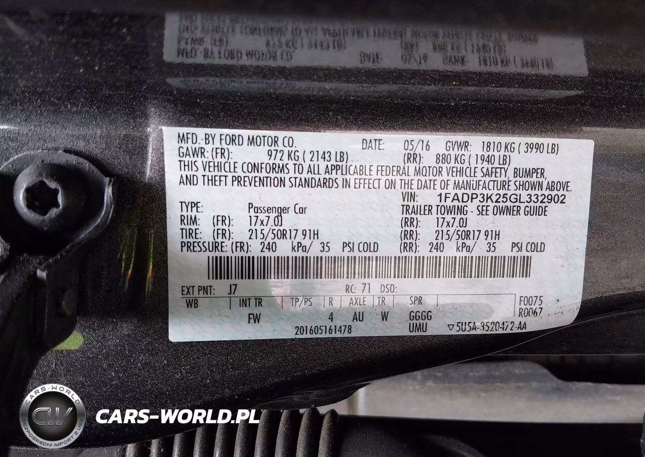 2016 Ford Focus Se VIN:1FADP3K25GL332902 - 9