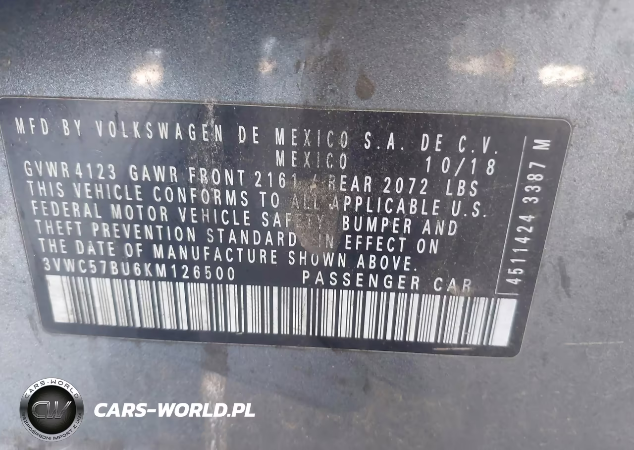 2019 Volkswagen Jetta 1.4T R-Line-1.4T S-1.4T Se VIN:3VWC57BU6KM126500 - 9