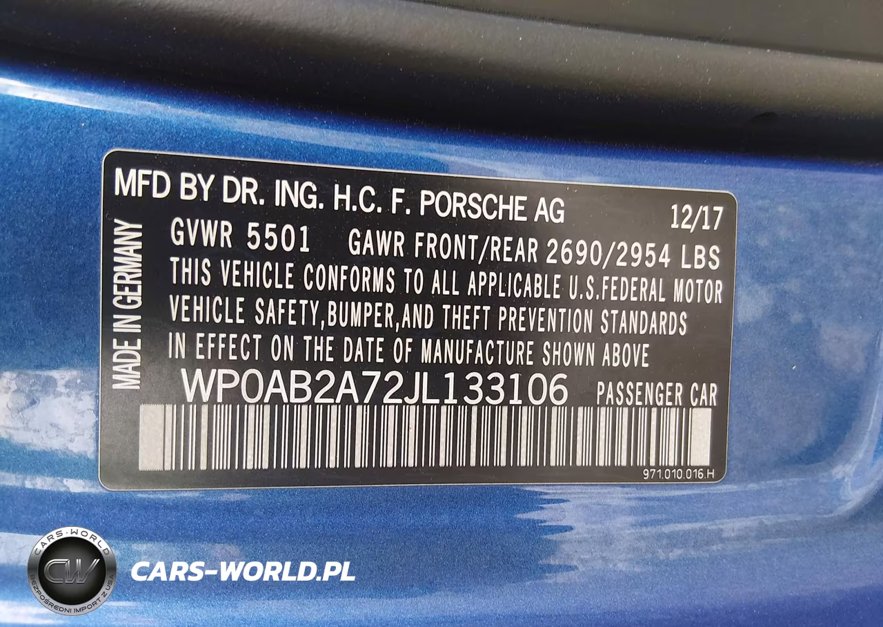 2018 Porsche Panamera 4S VIN:WP0AB2A72JL133106 - 9