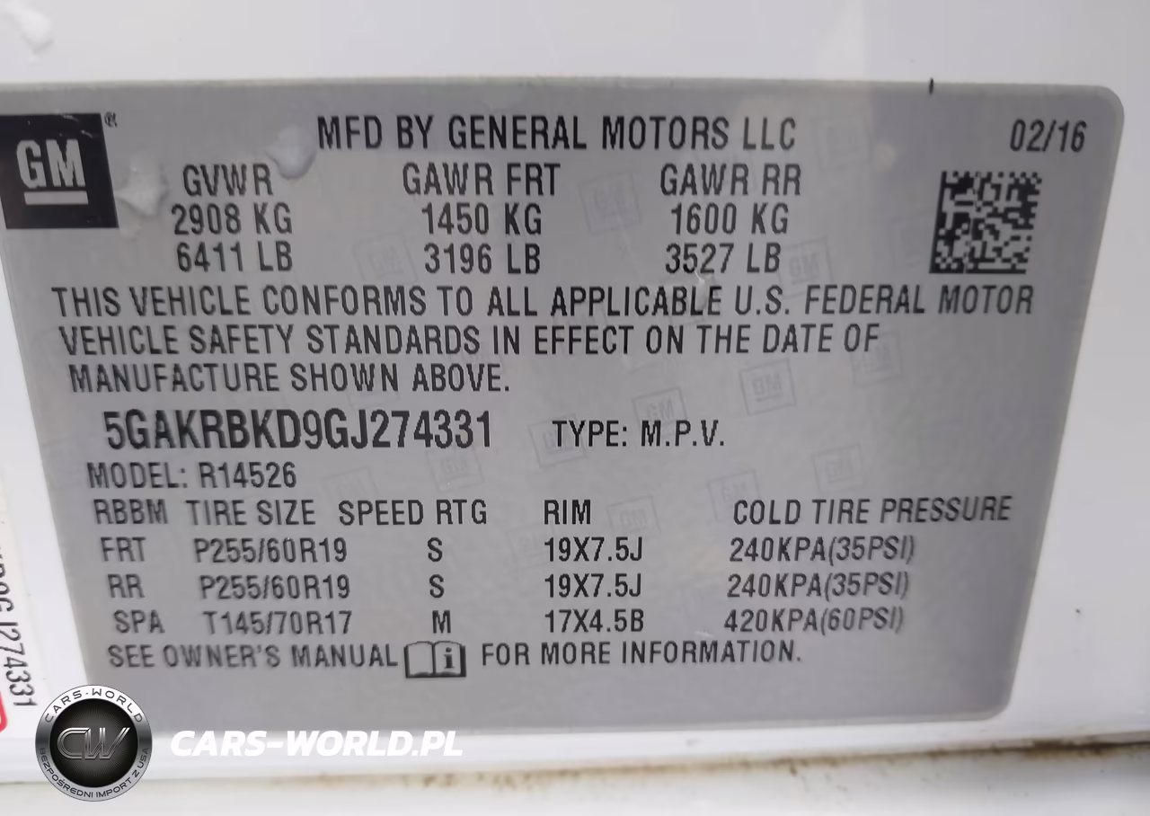 2016 Buick Enclave Leather VIN:5GAKRBKD9GJ274331 - 9