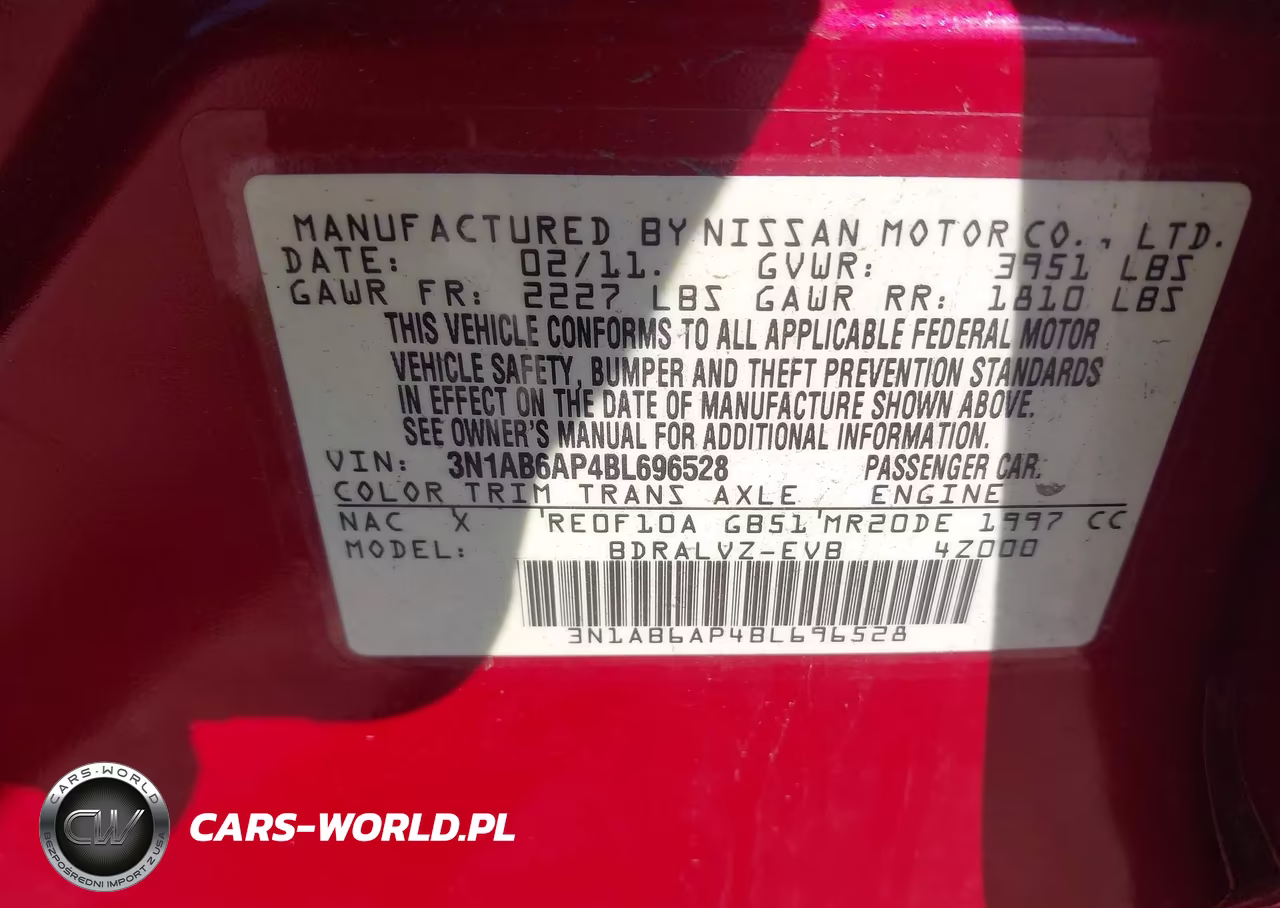 2011 Nissan Sentra 2.0Sl VIN:3N1AB6AP4BL696528 - 9