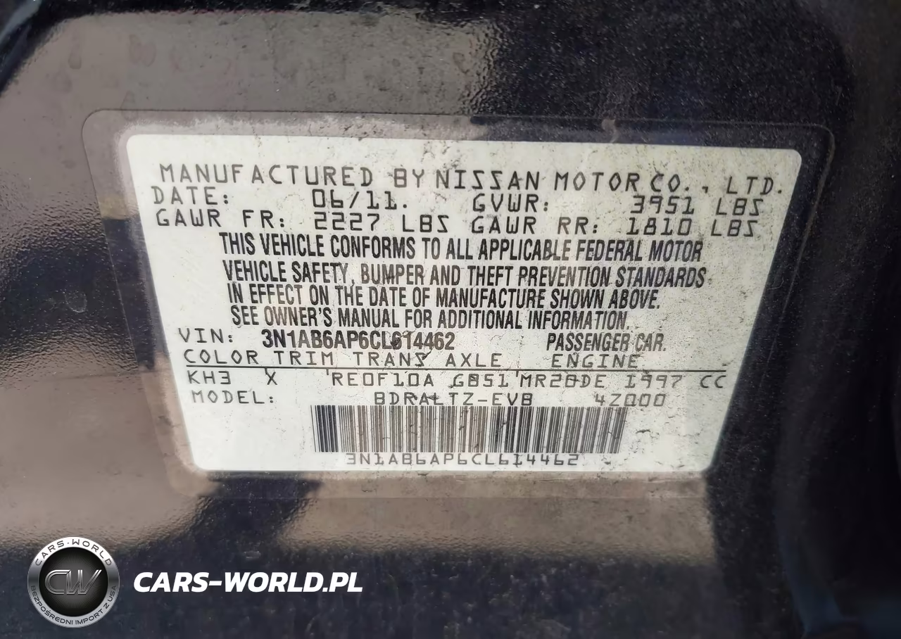 2012 Nissan Sentra 2.0 Sr VIN:3N1AB6AP6CL614462 - 9