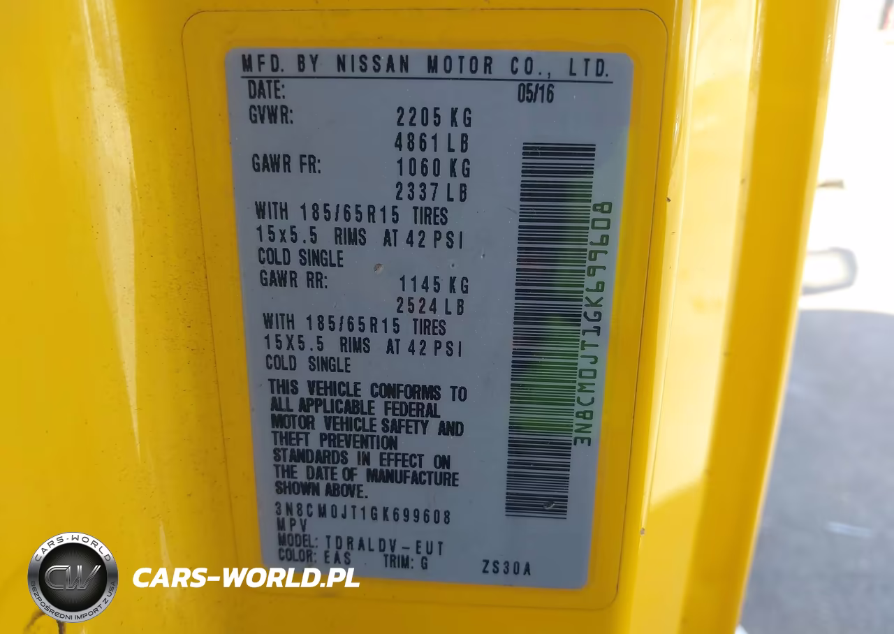 2016 Nissan Nv200 Taxi VIN:3N8CM0JT1GK699608 - 9